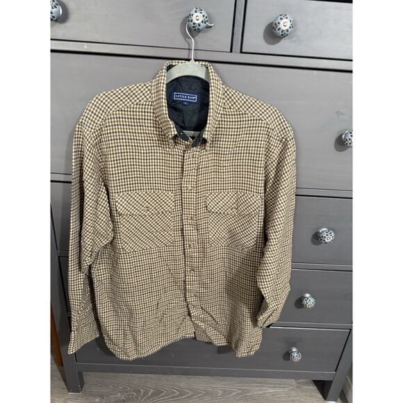 Vintage Savile Row Shacket Mens Button Up Large Brown EUC - Picture 1 of 5
